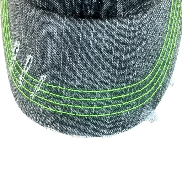 Resting Beach Face Women’s Distressed Embroidered Adjustable Baseball Cap OS - Picture 11 of 12